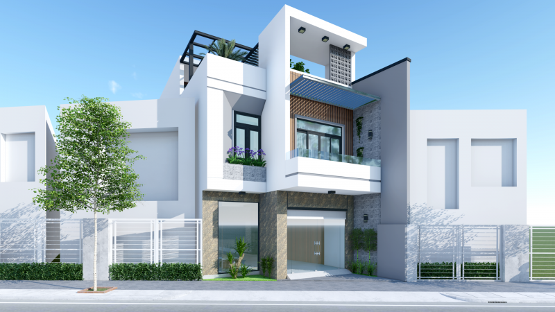 10 mẫu mặt tiền nhà phố 7m 2 tầng đẹp ấn tượng nhất 2023