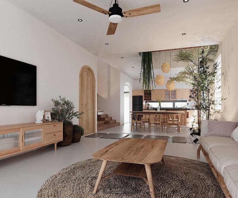 Thiết kế nội thất chung cư 56m2 phong cách Eco