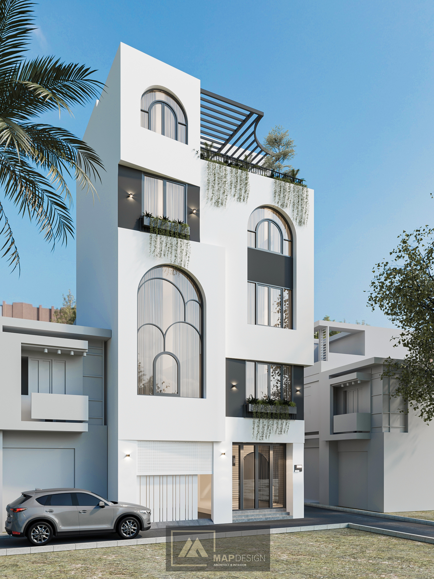THIẾT KẾ NHÀ PHỐ LONG BIÊN – HÀ NỘI 4 TẦNG | 8X9M